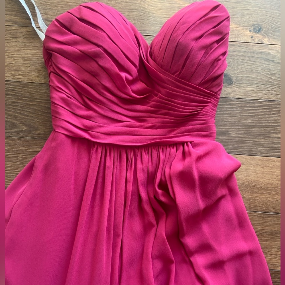 Bill Levcoff Strapless Sweetheart Bridesmaid Dress. Pink.  Size 4